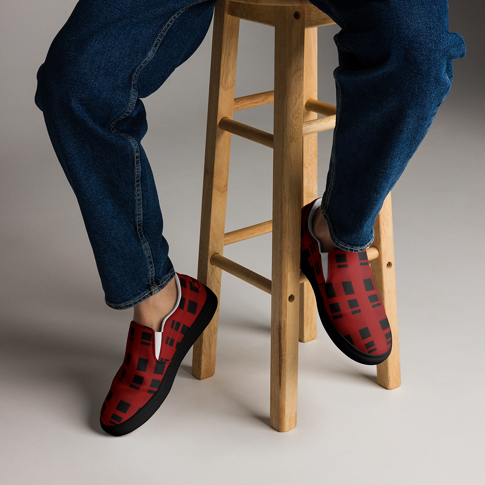Thumbnail: 8T Clothing - Corrupt Plaid Slip-on Canvas Shoes