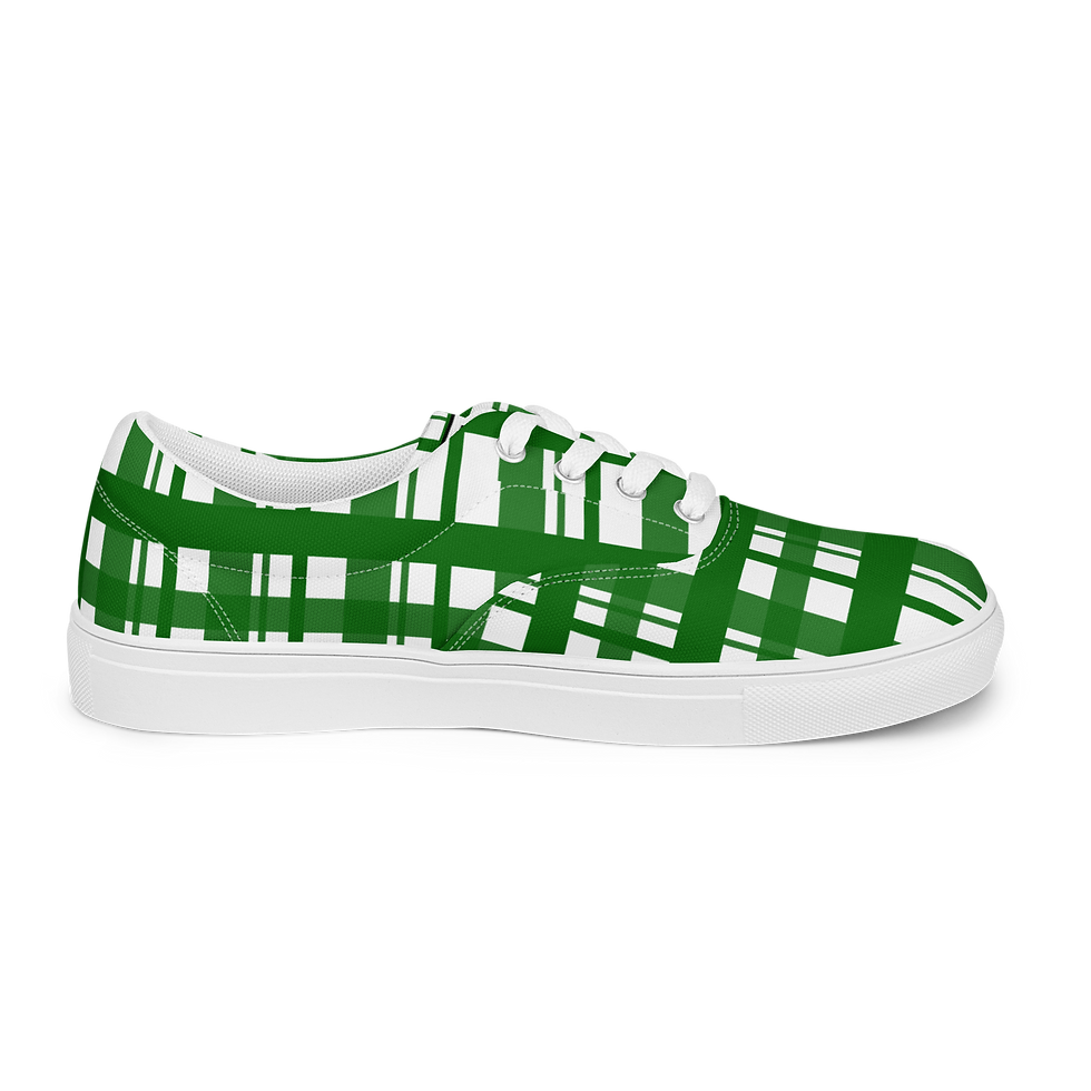 Thumbnail: 8T Clothing - Corrupt Plaid Lace-up Canvas Shoes