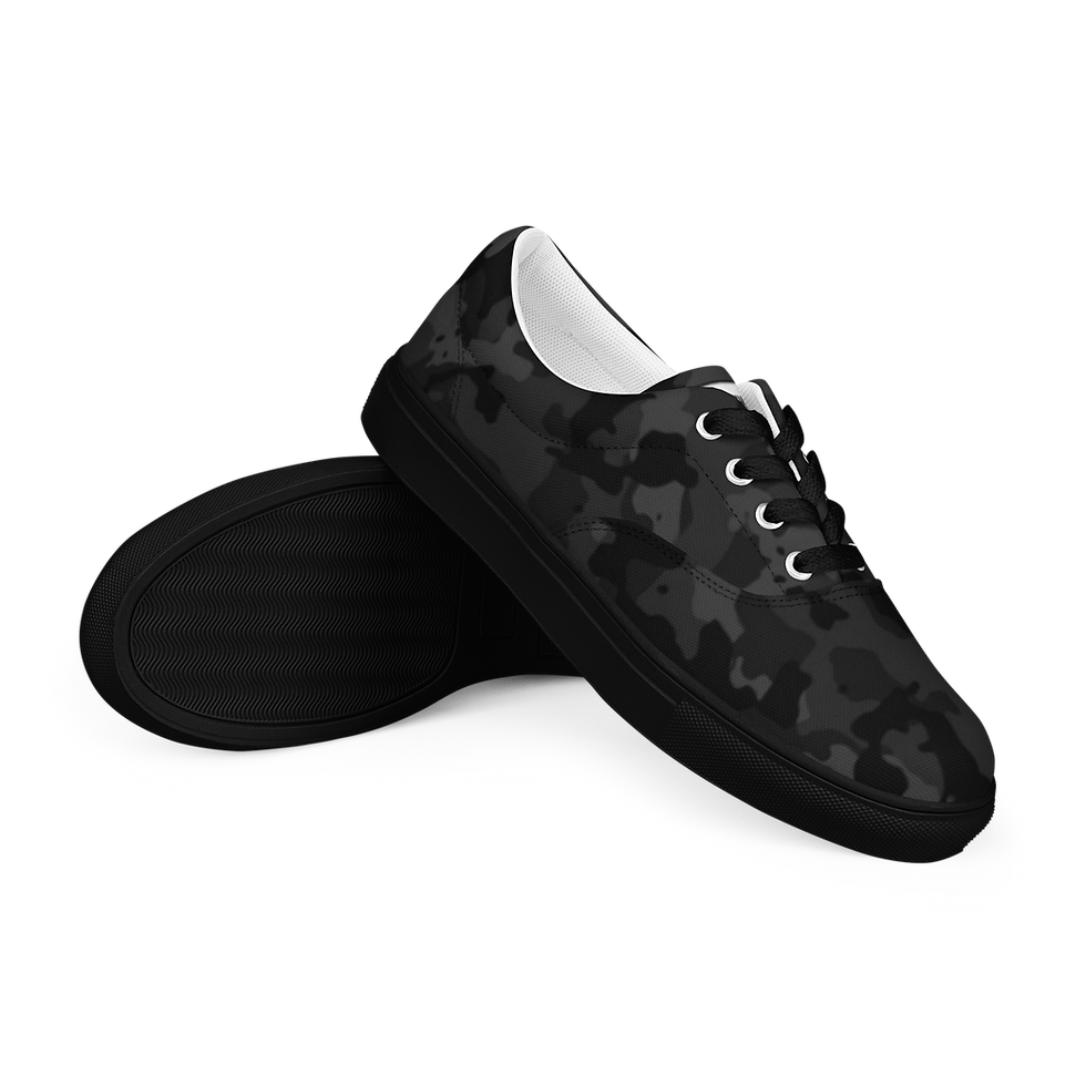 Thumbnail: 8T Clothing - Dark Camo Lace-up Canvas Shoes