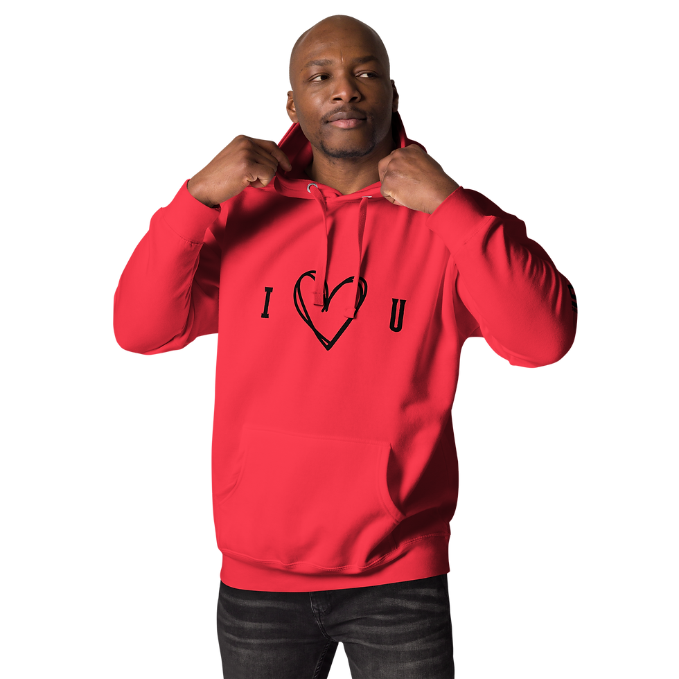 Thumbnail: 8T Clothing - Valentines I Love U - Unisex Hoodie