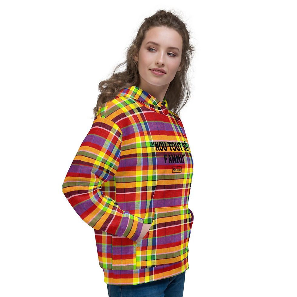 Thumbnail: 8T Clothing Madras 1 - (We Are All Family) Unisex Hoodie