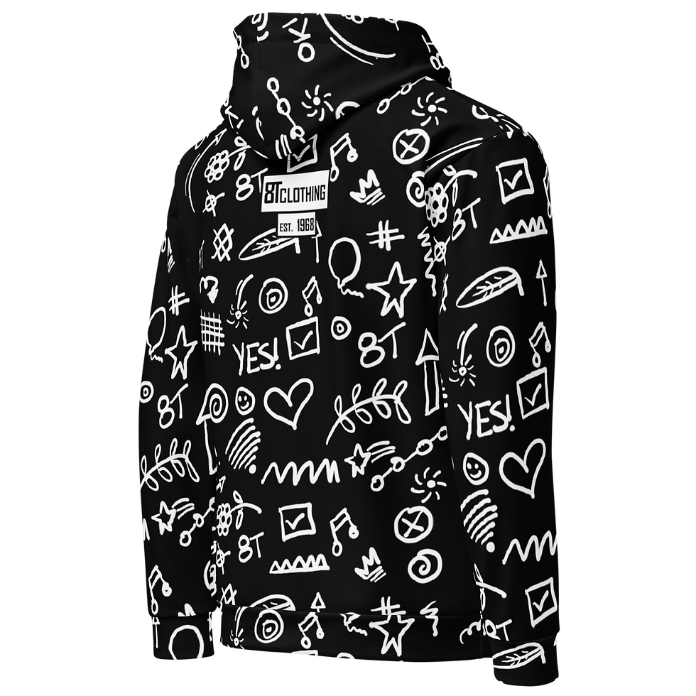 Thumbnail: 8T Clothing Doodle Minimal Collection - Unisex Hoodie