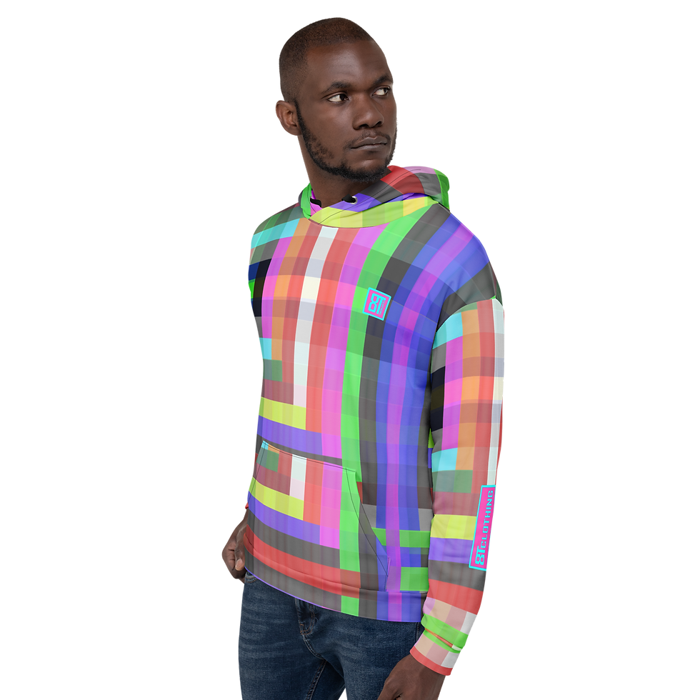 Thumbnail: 8T Clothing Founders Colored Plaid - Unisex Hoodie