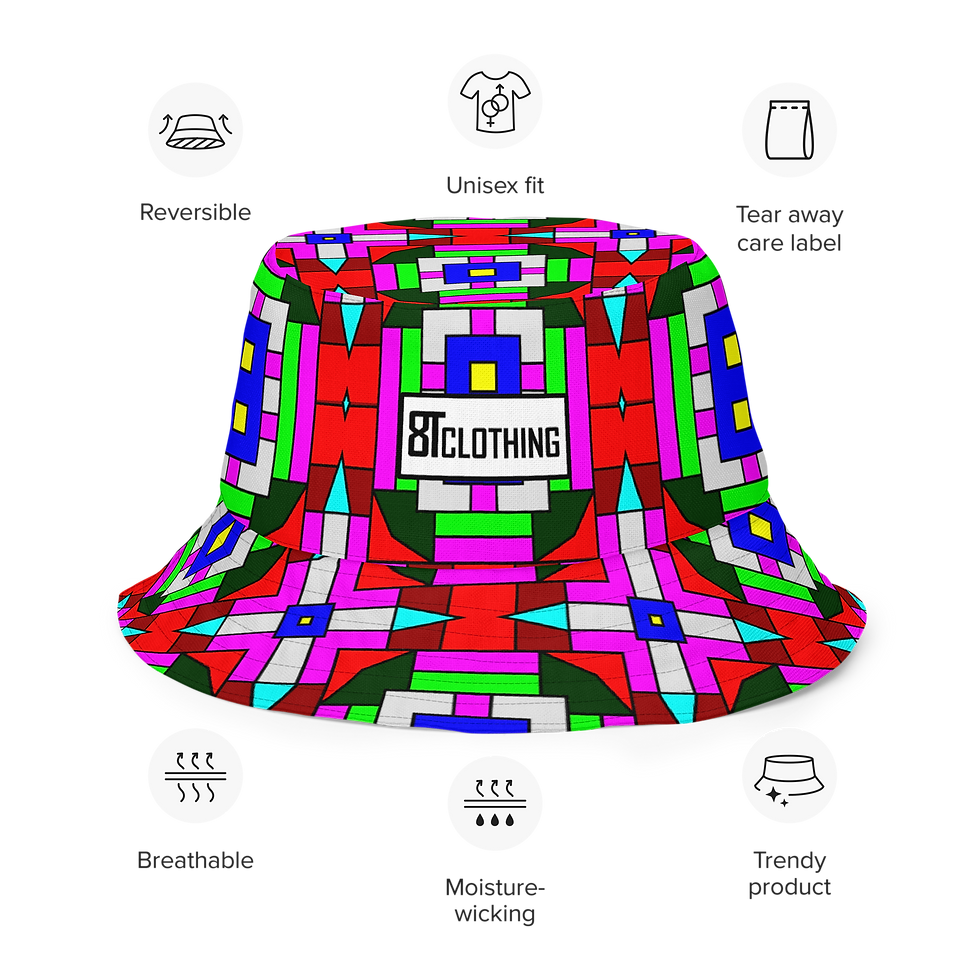 Thumbnail: 8T Clothing Mosaic Collection - Reversible Bucket Hat