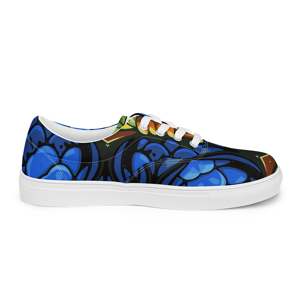 Thumbnail: 8T Clothing - Mosiac Collection Lace-up Canvas Shoes