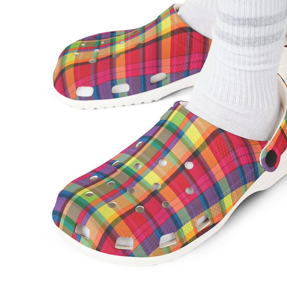Thumbnail: 8T Clothing - Madras - EVA Foam Rubber Clogs 