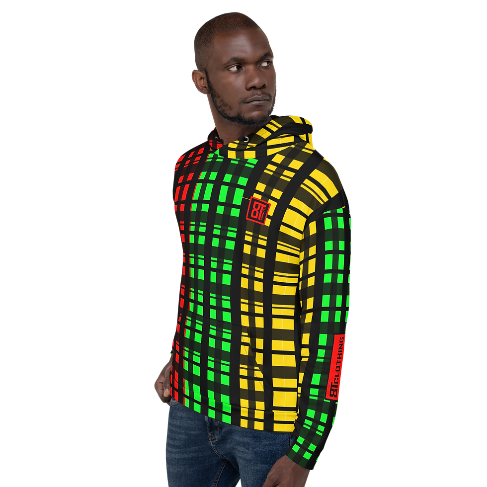 Thumbnail: 8T Clothing Irie Corrupt Plaid  - Unisex Hoodie