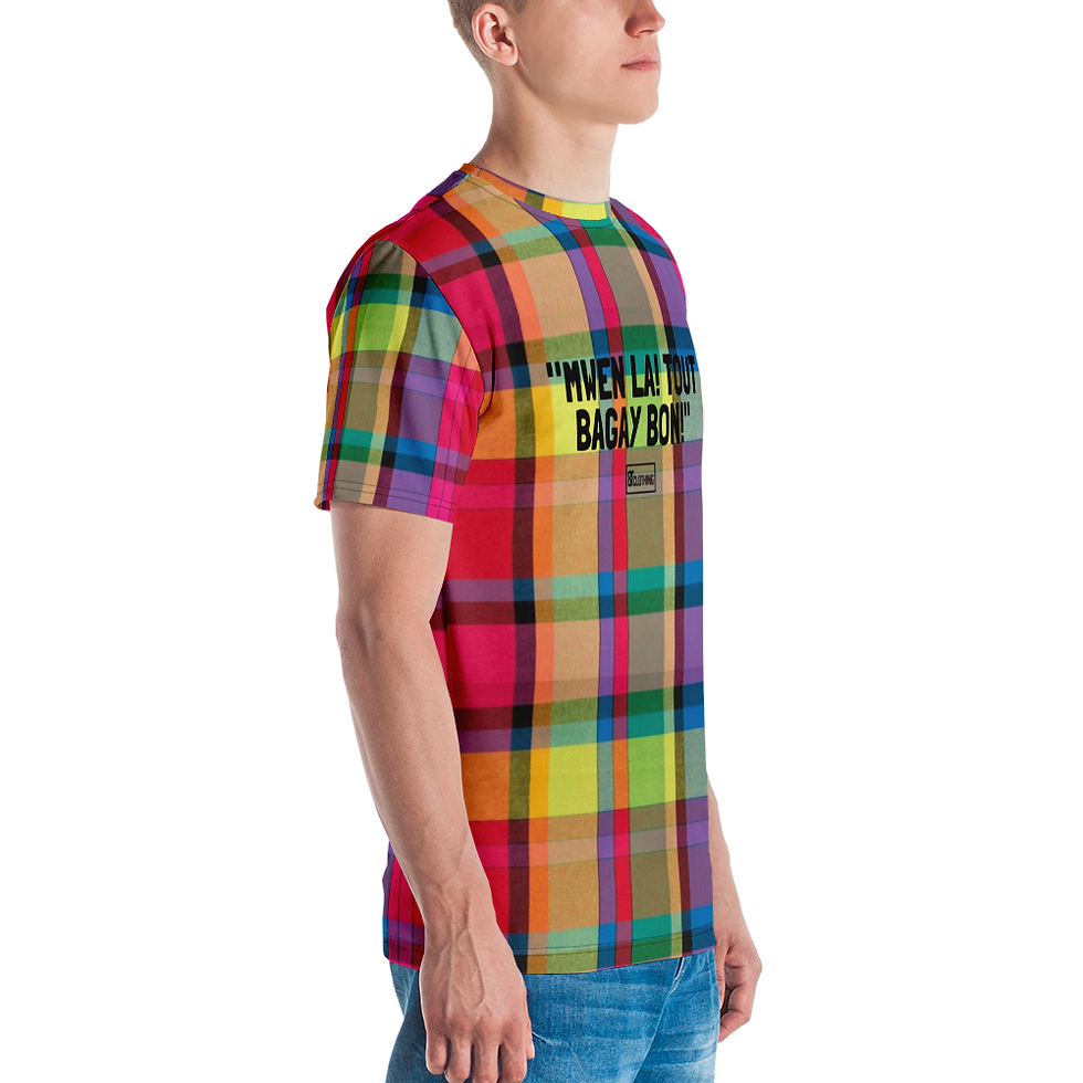 Thumbnail: 8T Clothing Madras 2 - (I am Here! Everything is Good!) Men's T-Shirt