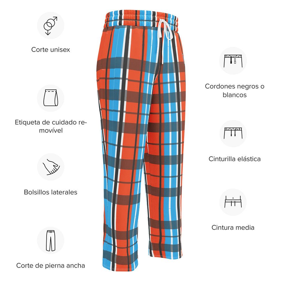 Thumbnail: 8T Clothing Founders Plaid - Wide-Leg Joggers
