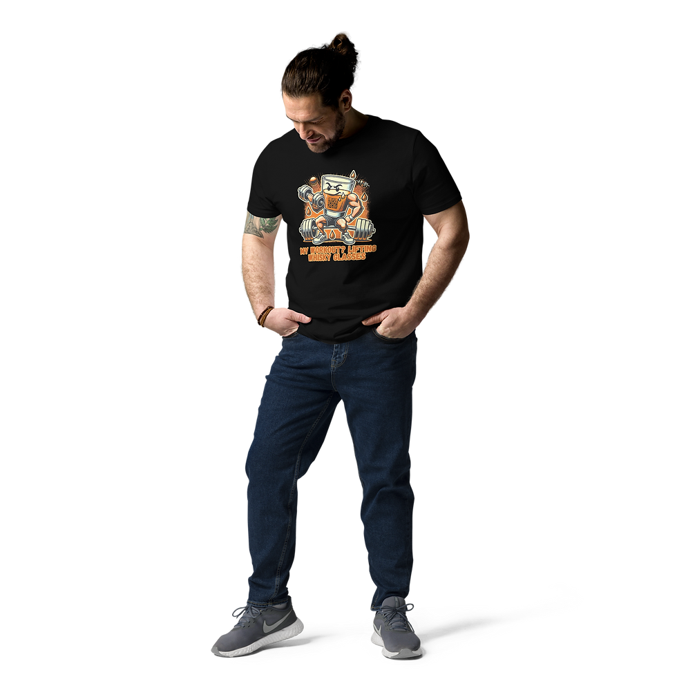Thumbnail: Cellar 8T Whisky - Workout - Unisex Organic Cotton T-Shirt