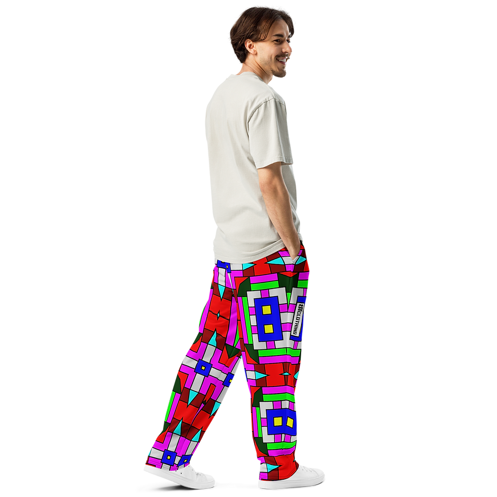 Thumbnail: 8T Clothing Mosaic Collection - Wide-Leg Joggers