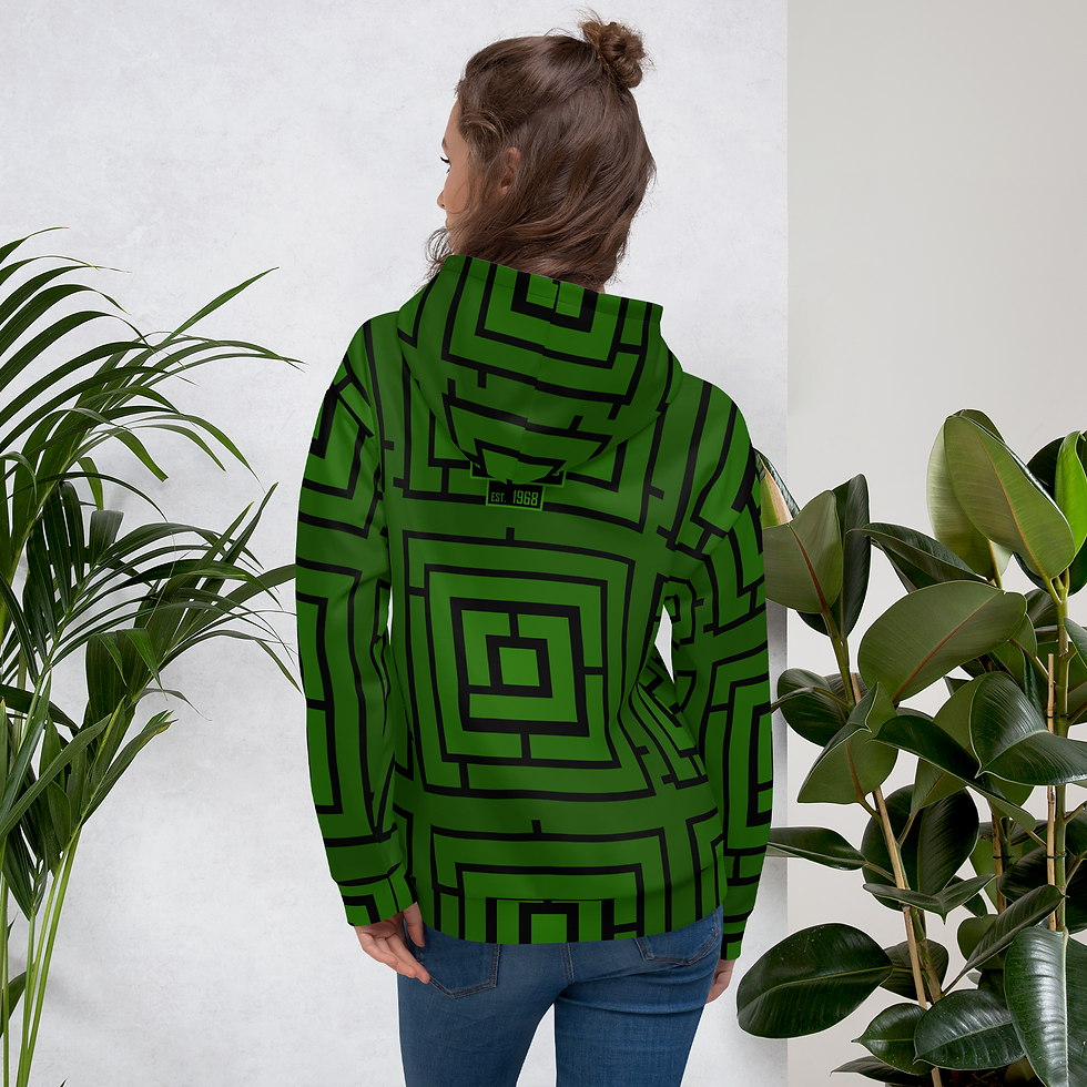 Thumbnail: 8T Clothing Green Maze  - Unisex Hoodie