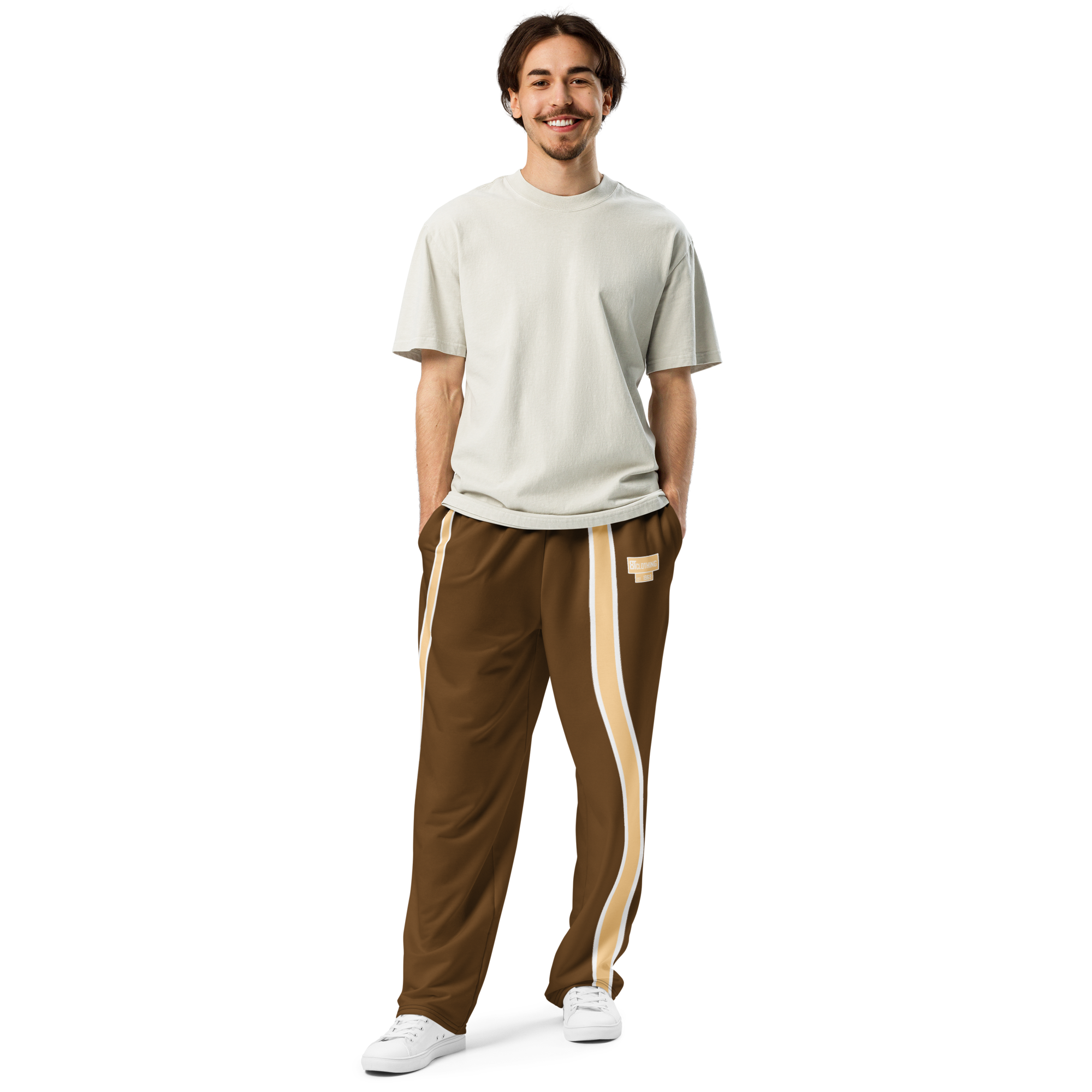 8T Clothing Chocolate & Caramel - Wide-Leg Joggers