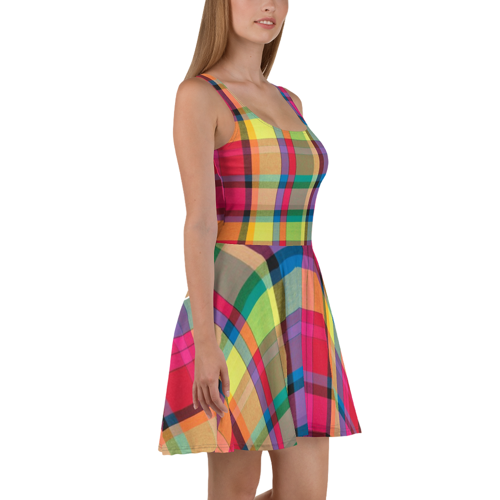 Thumbnail: 8T Clothing Madras 2 - Skater Dress