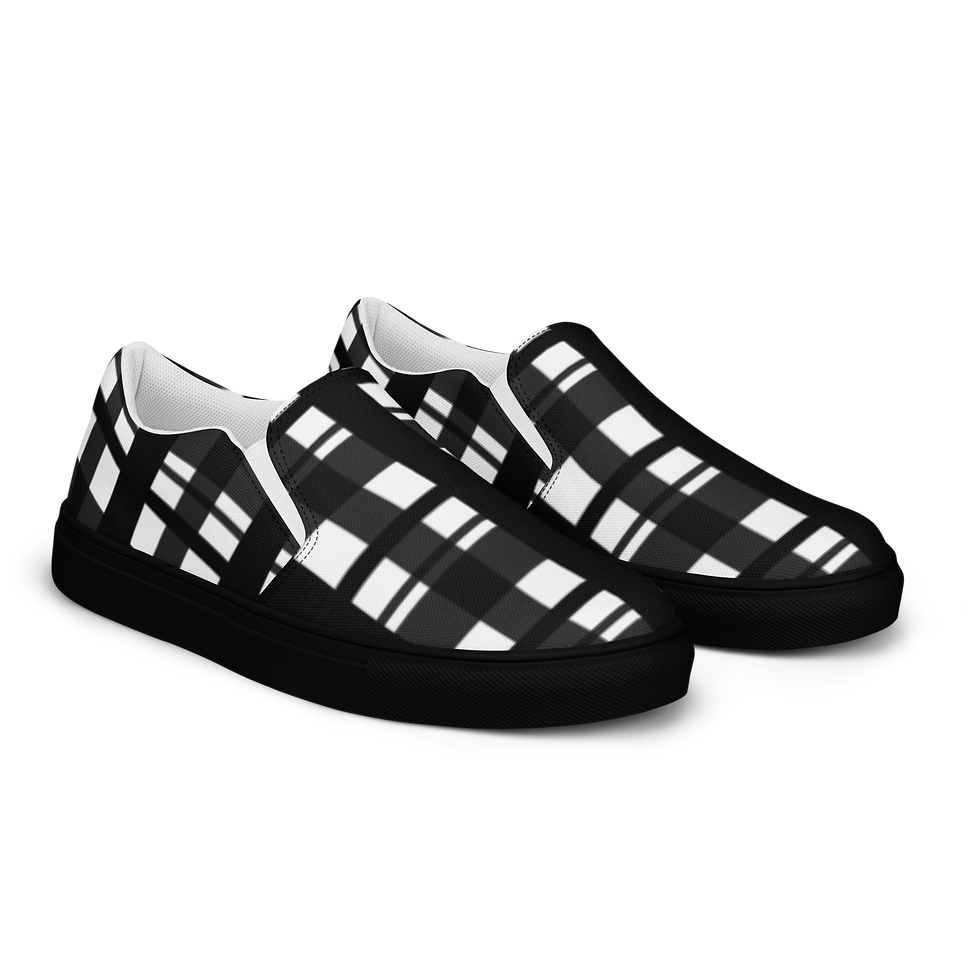 Thumbnail: 8T Clothing - Corrupt Plaid Slip-on Canvas Shoes
