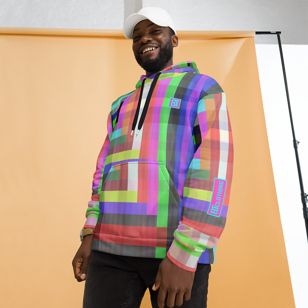 Thumbnail: 8T Clothing Founders Colored Plaid - Unisex Hoodie
