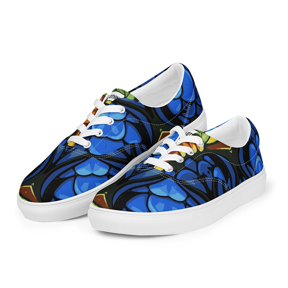 Thumbnail: 8T Clothing - Mosiac Collection Lace-up Canvas Shoes