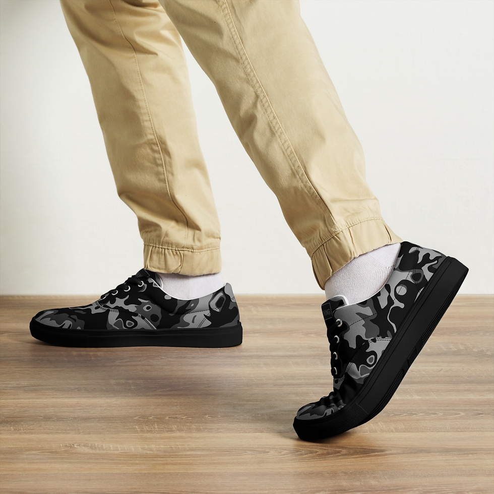 Thumbnail: 8T Clothing - Founders Dark Camo - Lace-up Canvas Shoes