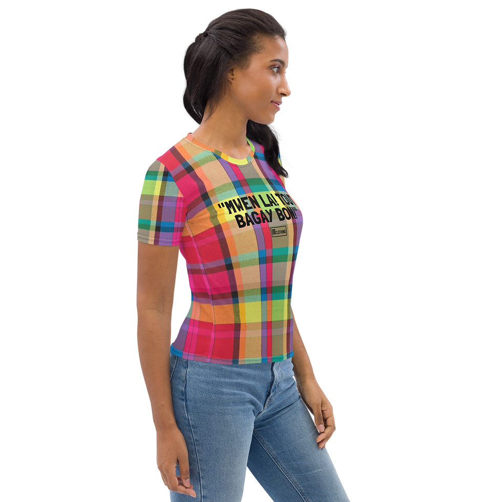 Thumbnail: 8T Clothing Madras 2 - (I am Here! Everything is Good!) Women's T-Shirt