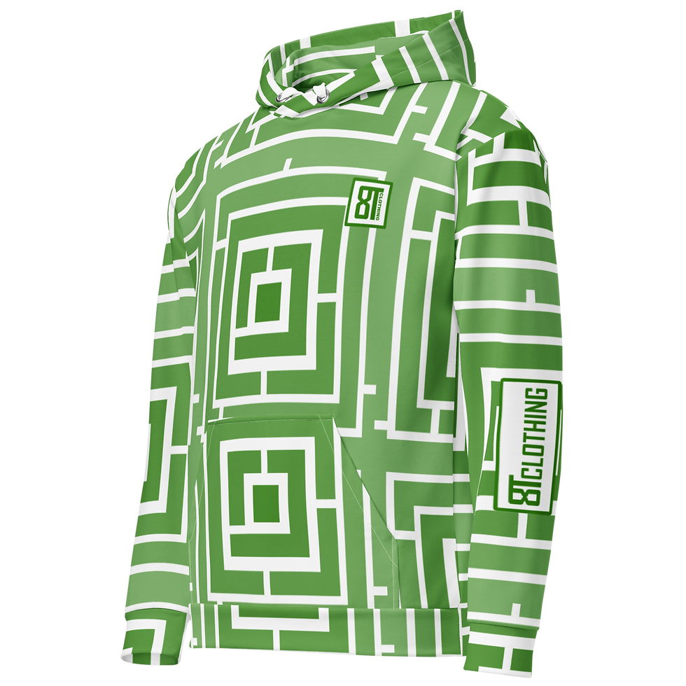 Thumbnail: 8T Clothing Green Maze  - Unisex Hoodie