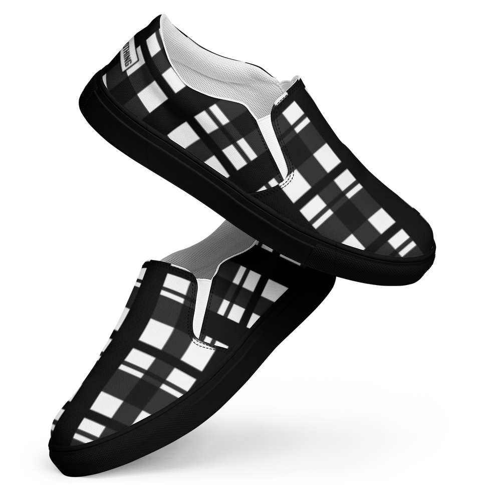 8T Clothing - Corrupt Plaid Slip-on Canvas Shoes