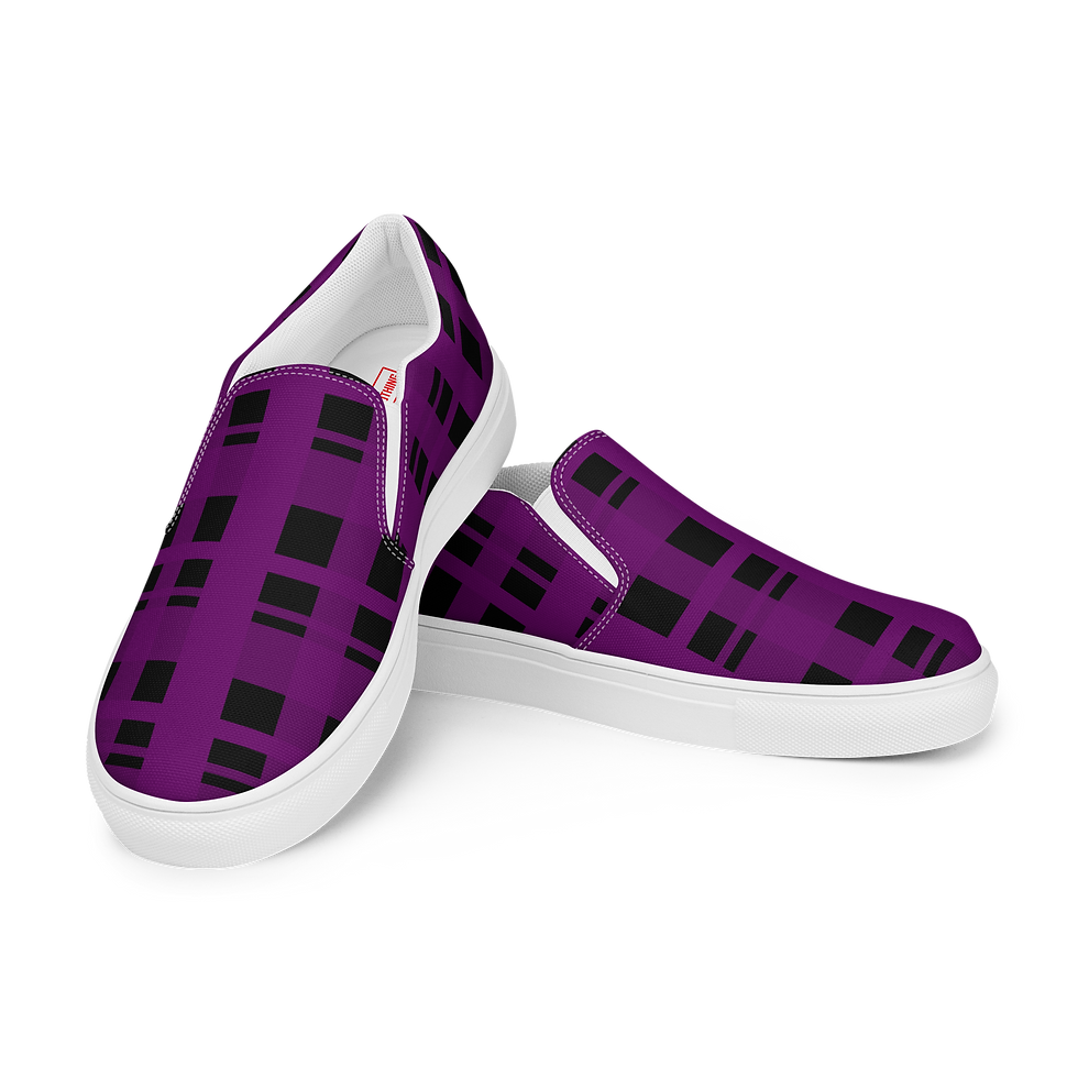 Thumbnail: 8T Clothing - Corrupt Plaid Slip-on Canvas Shoes