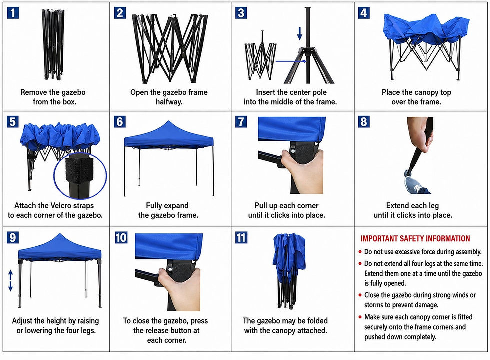 Thumbnail: Tentol30 2mx2m Heavy Duty Pop Up Gazebo + Slip Bag