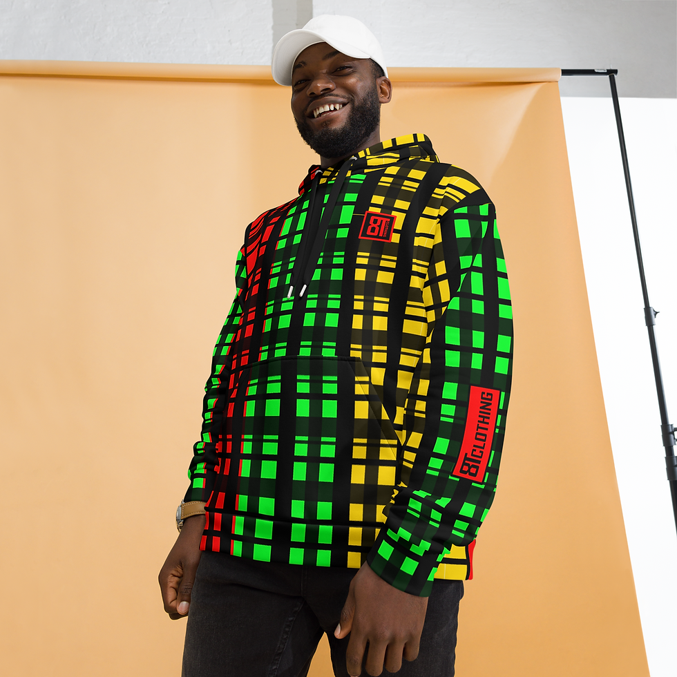 Thumbnail: 8T Clothing Irie Corrupt Plaid  - Unisex Hoodie