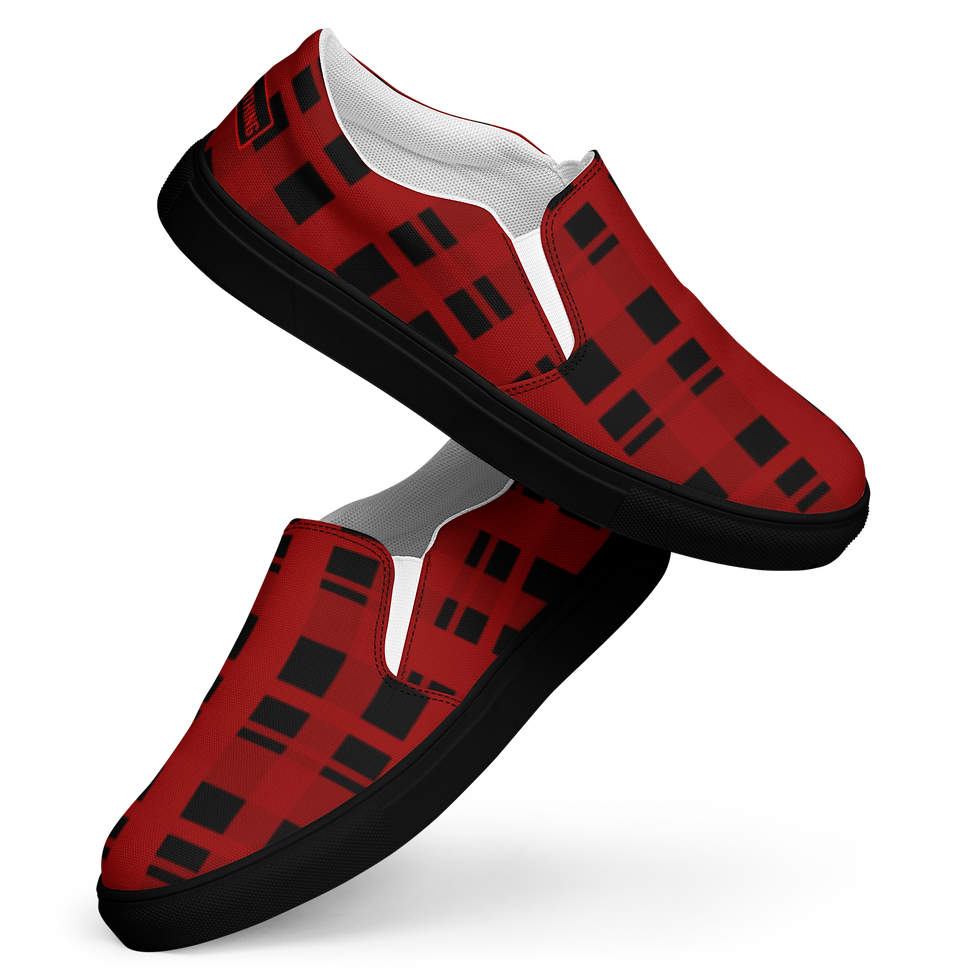 Thumbnail: 8T Clothing - Corrupt Plaid Slip-on Canvas Shoes