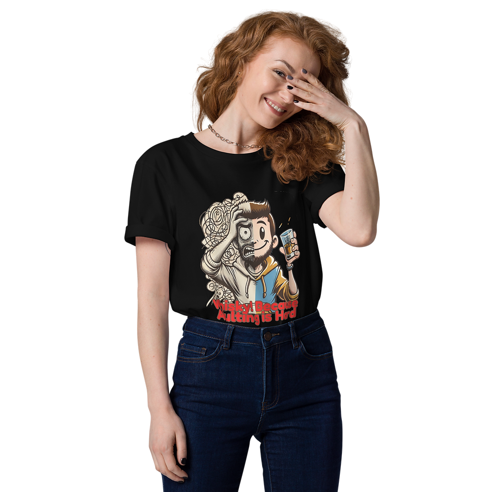 Thumbnail: Cellar 8T Whisky - Adulting - Unisex Organic Cotton T-Shirt