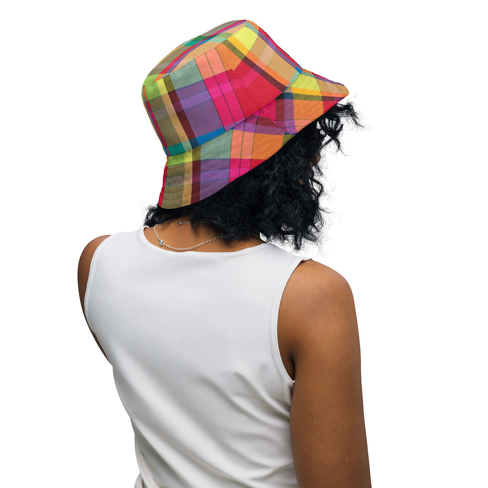 Thumbnail: 8T Clothing Madras 2 - Reversible Bucket Hat