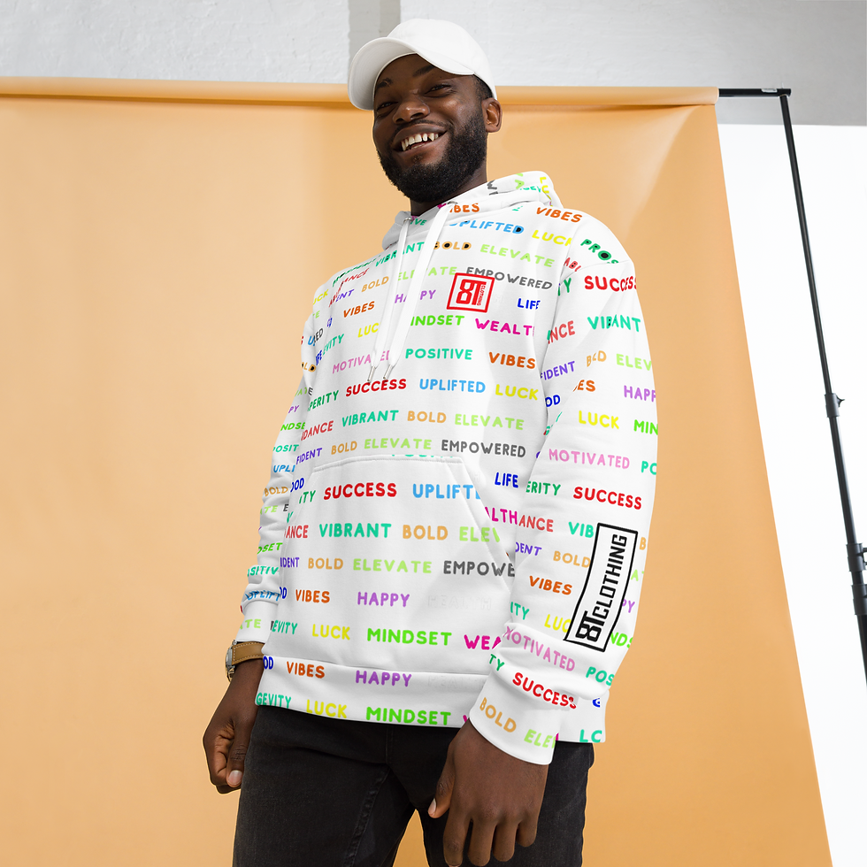 Thumbnail: 8T Clothing Positive Vibes Collection  - Unisex Hoodie
