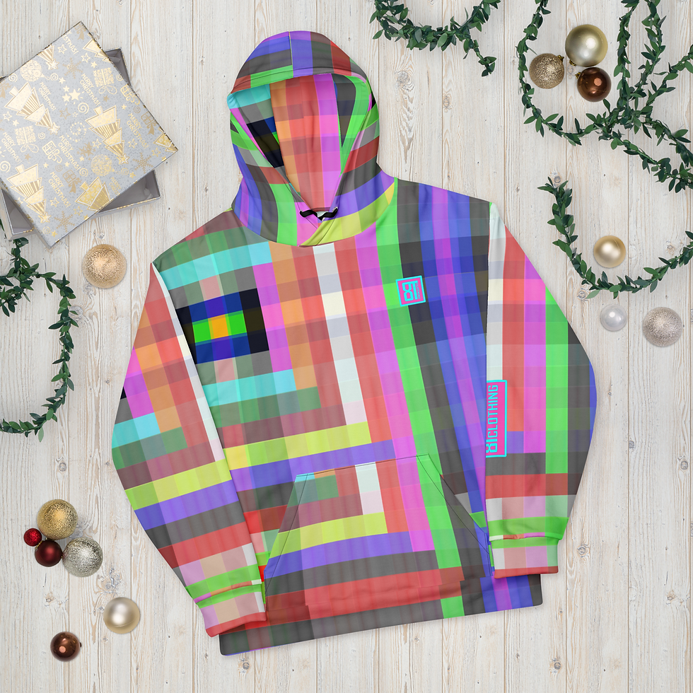 Thumbnail: 8T Clothing Founders Colored Plaid - Unisex Hoodie