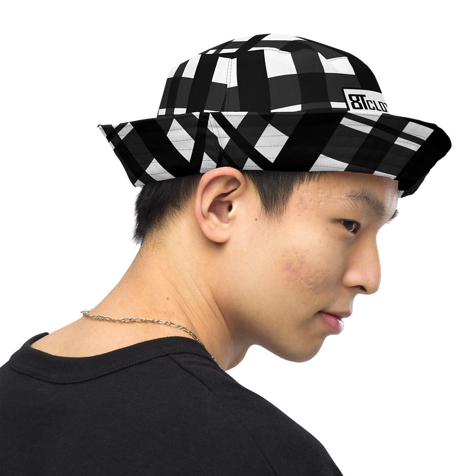 Thumbnail: 8T Clothing Corrupt Plaid - Reversible Bucket Hat