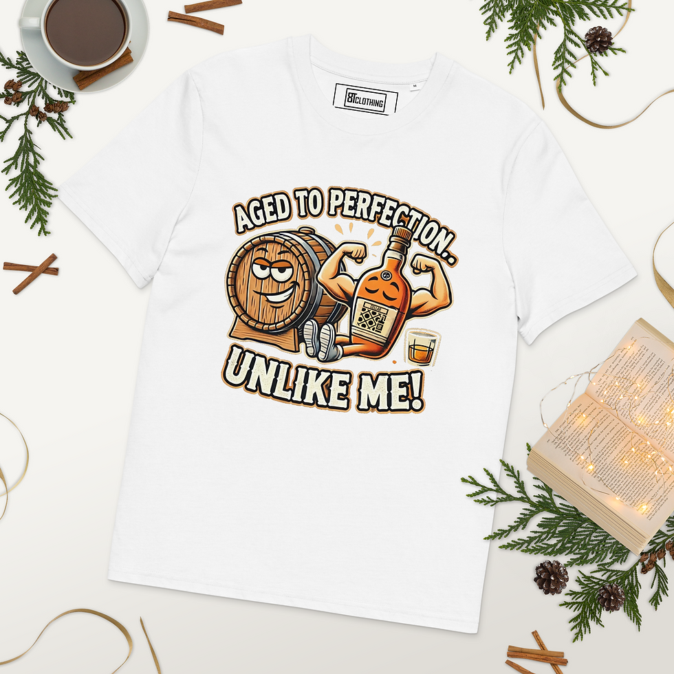 Thumbnail: Cellar 8T Whisky - Aged - Unisex Organic Cotton T-Shirt