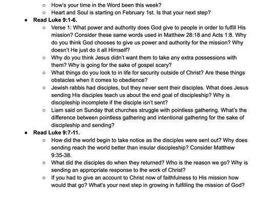 Connect Group Guide: Luke 9:1-11