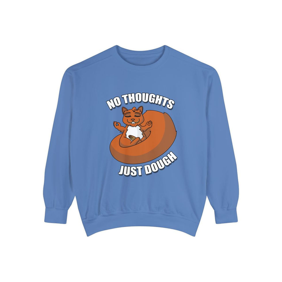 Thumbnail: "No Thoughts Just Dough" (Brown Squirrel) Unisex Sweatshirt