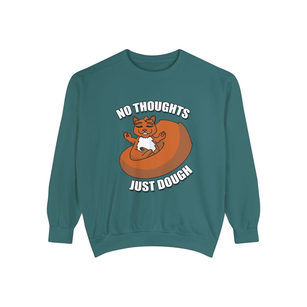 Thumbnail: "No Thoughts Just Dough" (Brown Squirrel) Unisex Sweatshirt