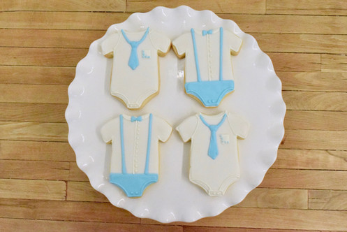 6 Suspender Onesie Cookies Or 6 Tie Onesie Color Options 6 Suspender Onesie Cookies Or 6 Tie Onesie Color Options