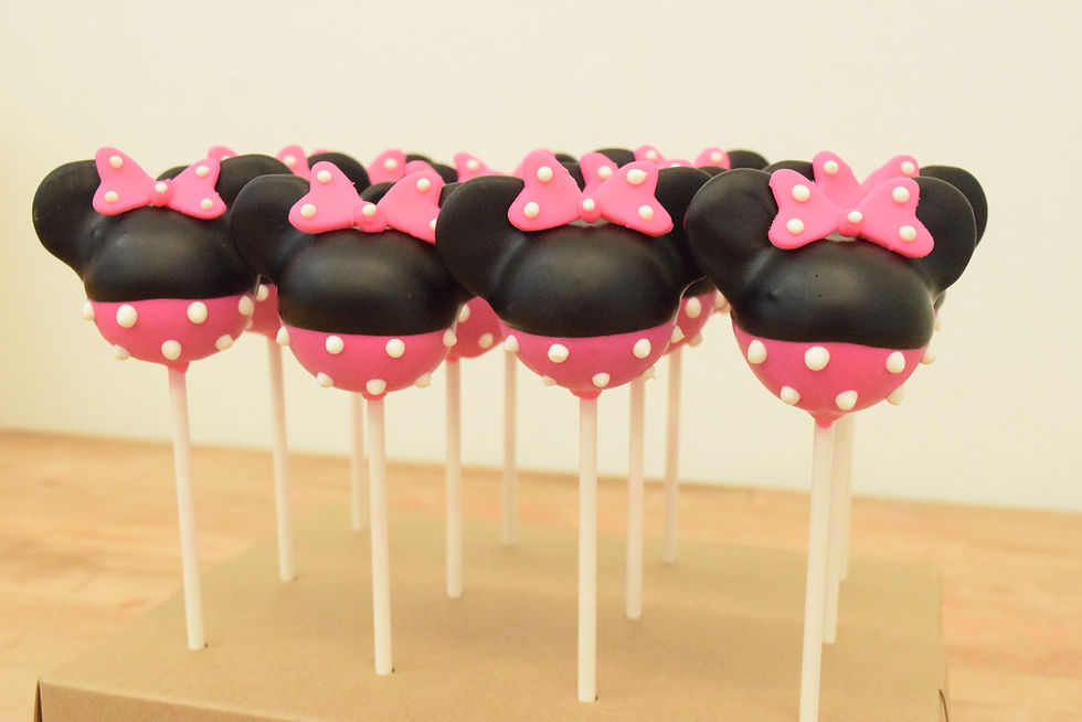 Minnie Mouse Cake Pops Los Angeles Bakery