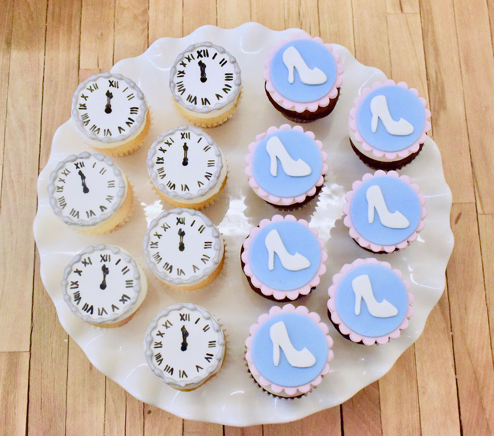 Clock and Shoe Cupcakes