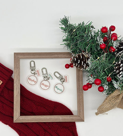 Christmas Wreath Name Tag