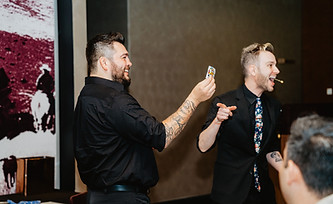 magician amazes man during magic show in San Jose CA