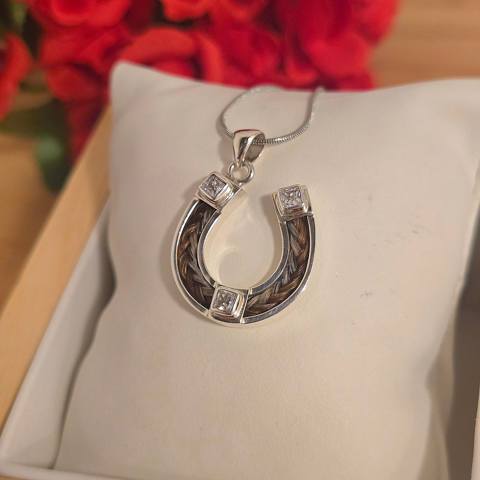 Miniature : Le pendentif fer à cheval et pierres semi précieuses