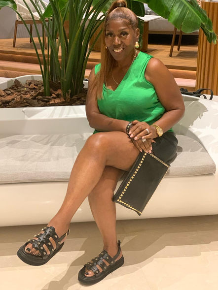 Jennifer sat outside