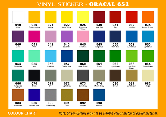 Oracle 651-Color Chart.png