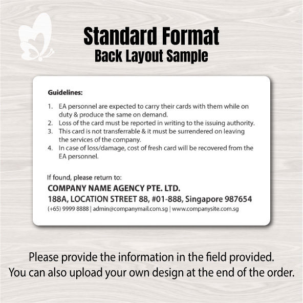 Thumbnail: Employment Agency Card Printing (EA) 86x54mm