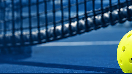 Horizontal Blue Net and Ball Background