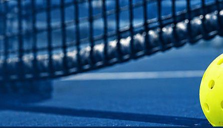 Horizontal Blue Net and Ball Background
