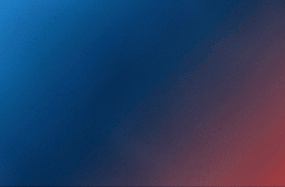 Blue and purple gradient background with a subtle red glow.